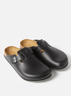 Online Birkenstock Supergrip Boston In Black Natural Leather Men Footwear.