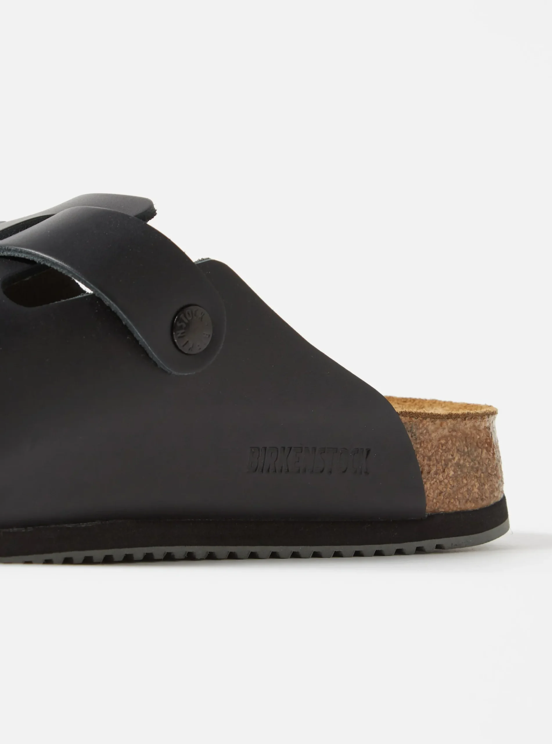 Online Birkenstock Supergrip Boston In Black Natural Leather Men Footwear.