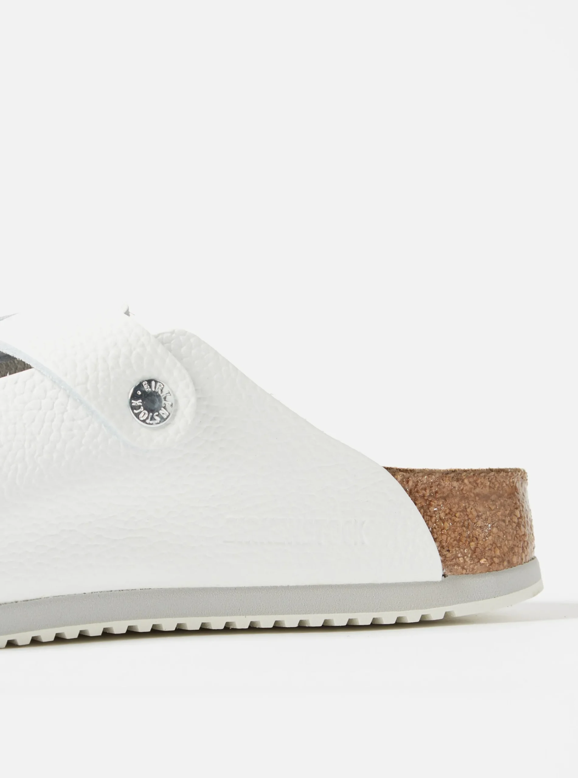 Discount Birkenstock Supergrip Boston In White Natural Leather Men Footwear.