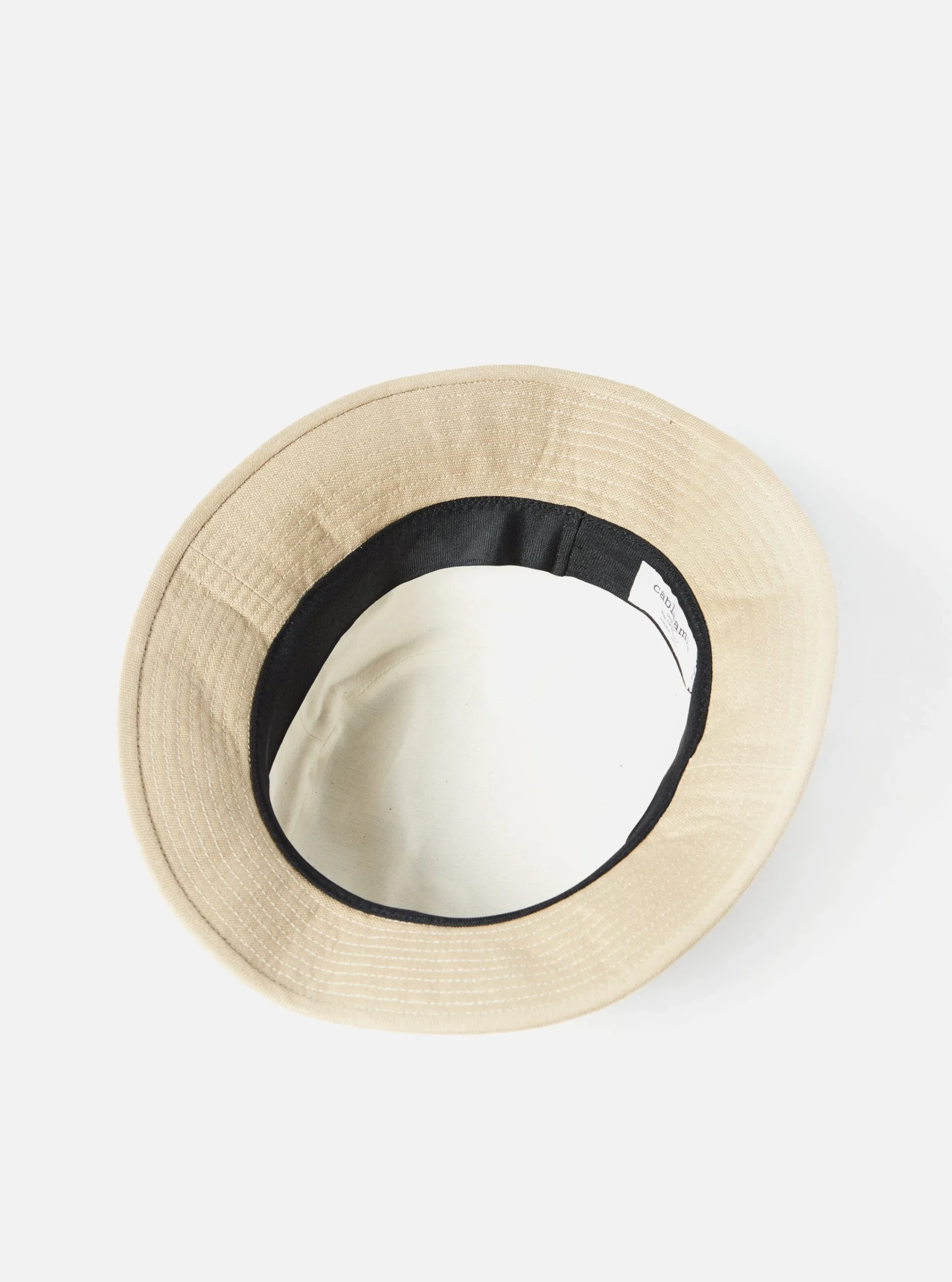 Shop Cableami® Pork Pie Hat In Beige Linen/Cotton Oxford Men Accessories.