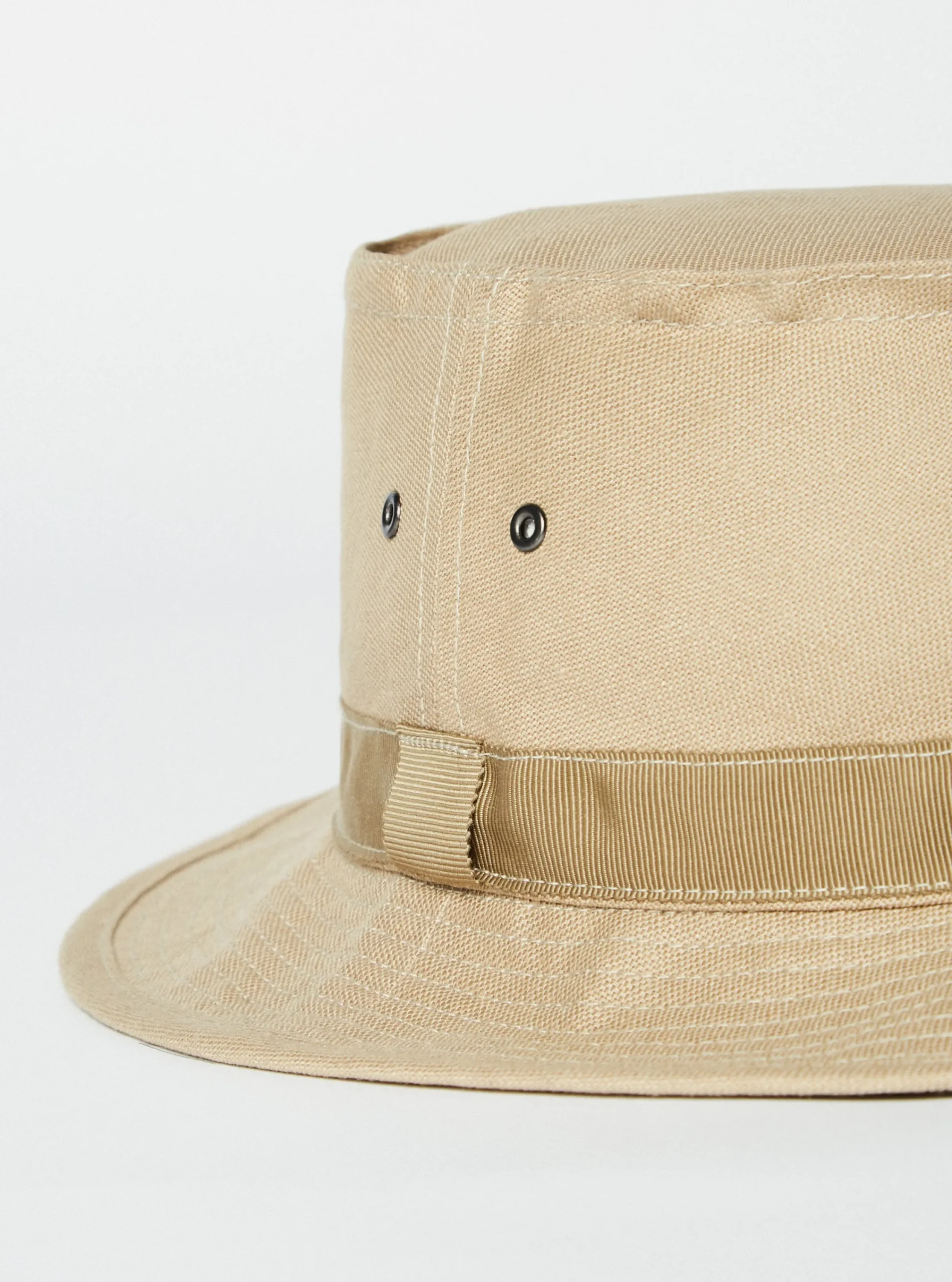Shop Cableami® Pork Pie Hat In Beige Linen/Cotton Oxford Men Accessories.