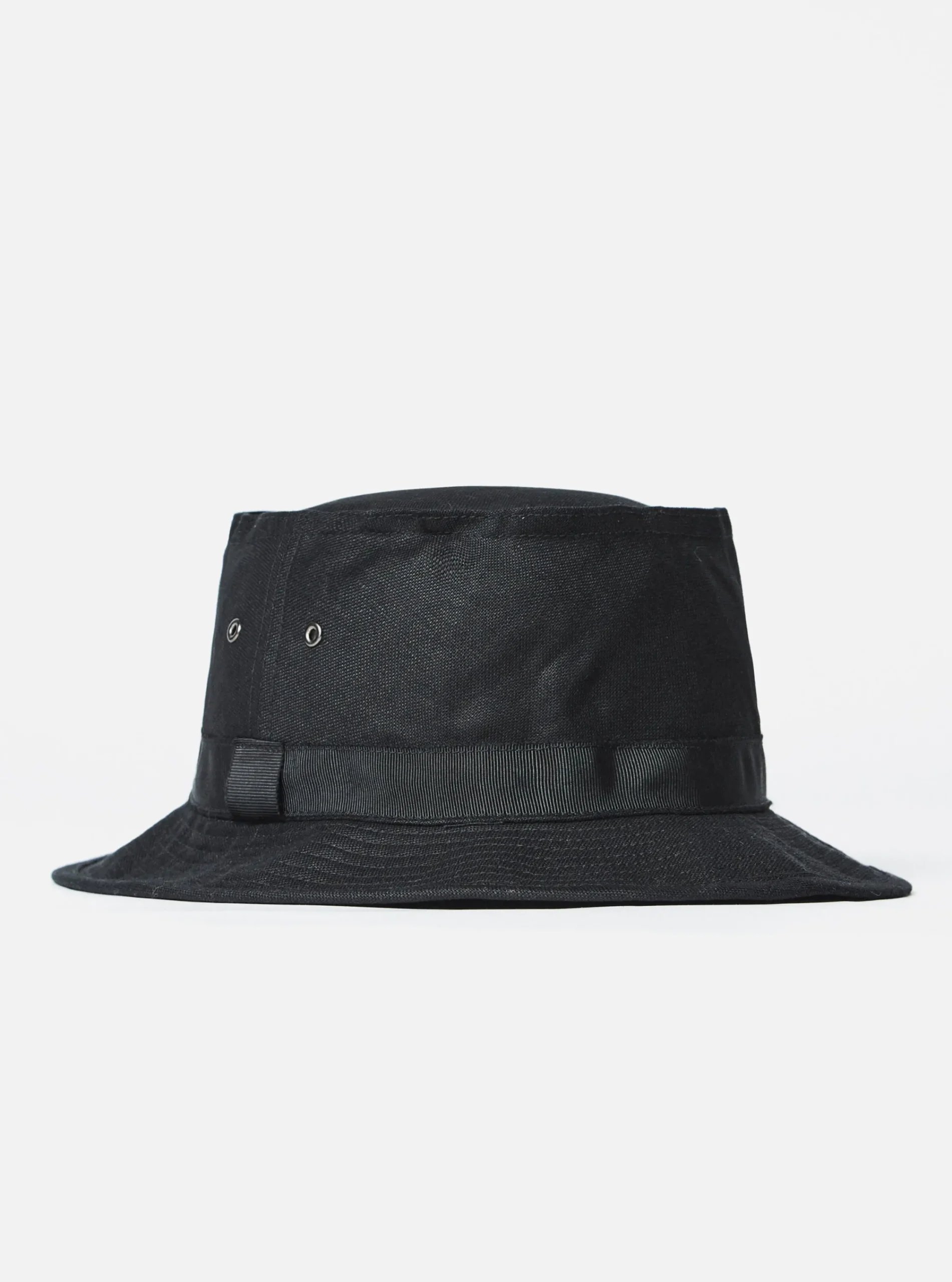 Fashion Cableami® Pork Pie Hat In Black Linen/Cotton Oxford Men Accessories.