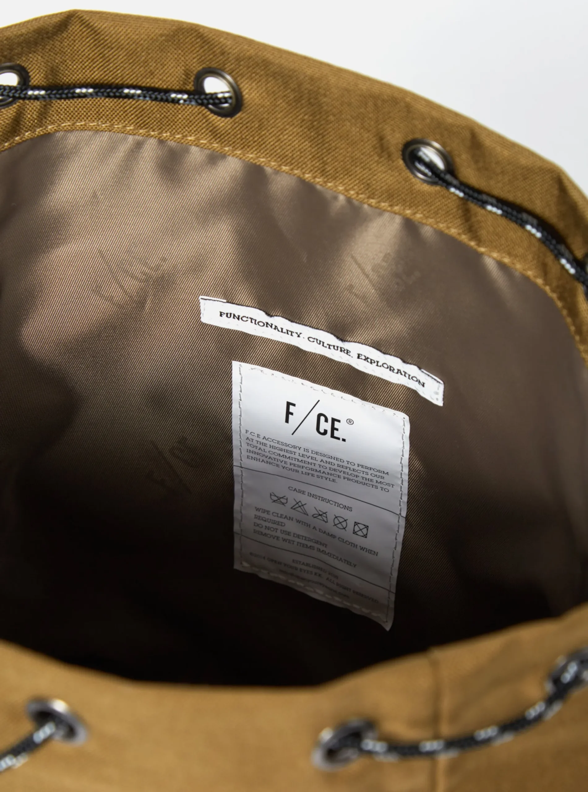 Discount F/Ce.® Drawstring Bag In Coyote Cordura Men Accessories.
