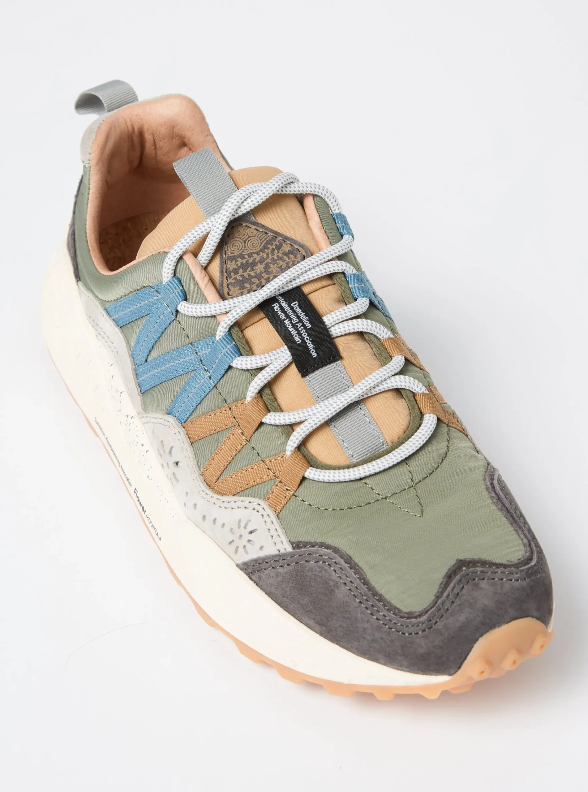 Shop Flower Mountain Washi Uni In Military Beige Suede/Nylon Men Footwear.