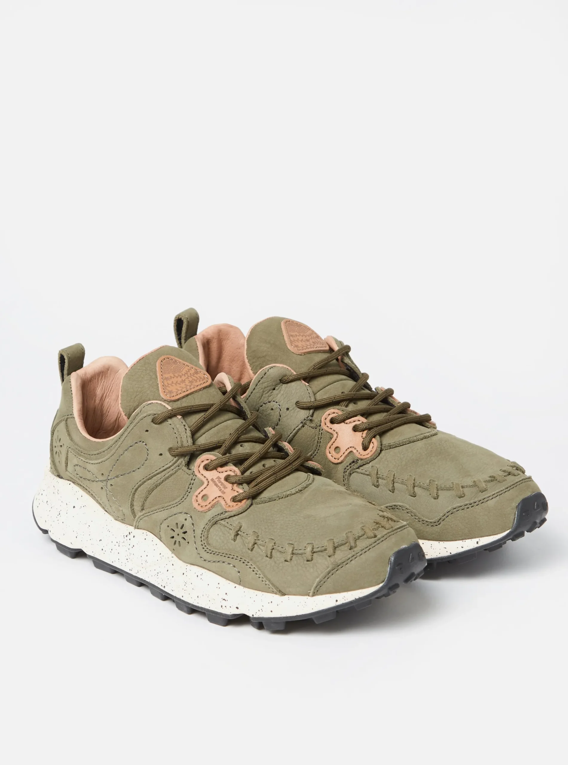 Sale Flower Mountain Yamano Man In Military Olive Nubuck Leather Men Footwear.