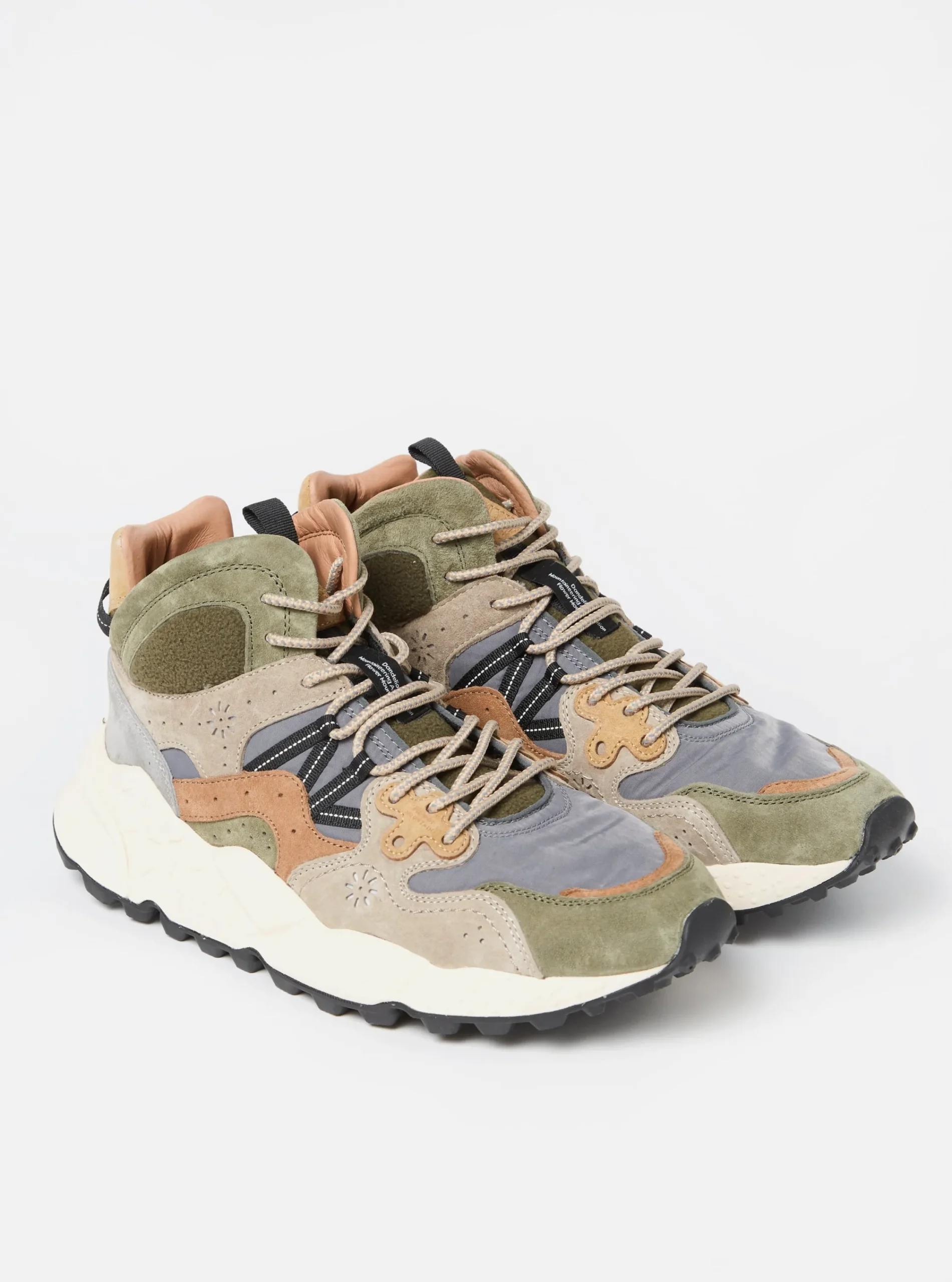 Discount Flower Mountain Yamano 3 Mid Man In Nylon/Grey Suede Men Footwear.