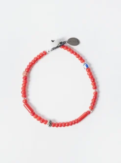 Store Mikia Bracelet In Red & White Hearts Men Jewellery.