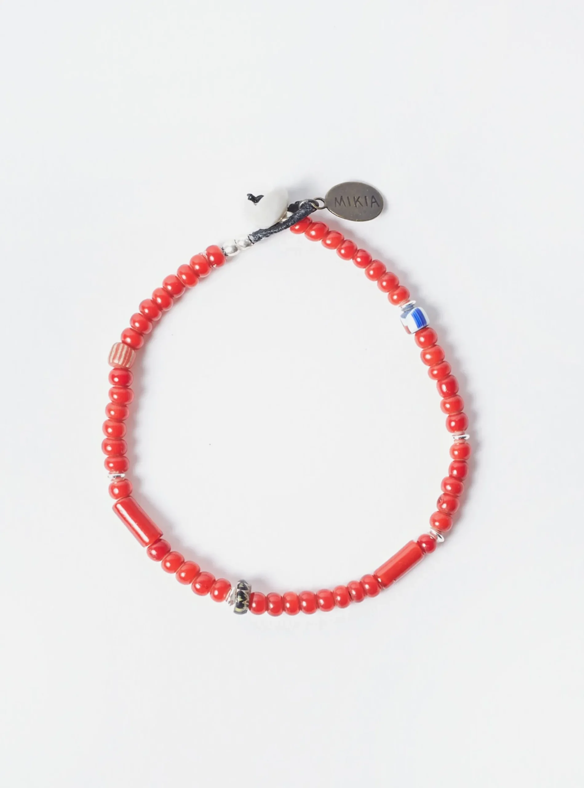 Store Mikia Bracelet In Red & White Hearts Men Jewellery.