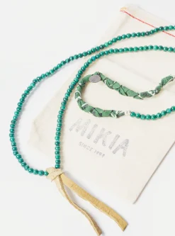 Outlet Mikia Necklace In Malachite 4Mm Stone/Heishi Bead/Bandana Men Jewellery.
