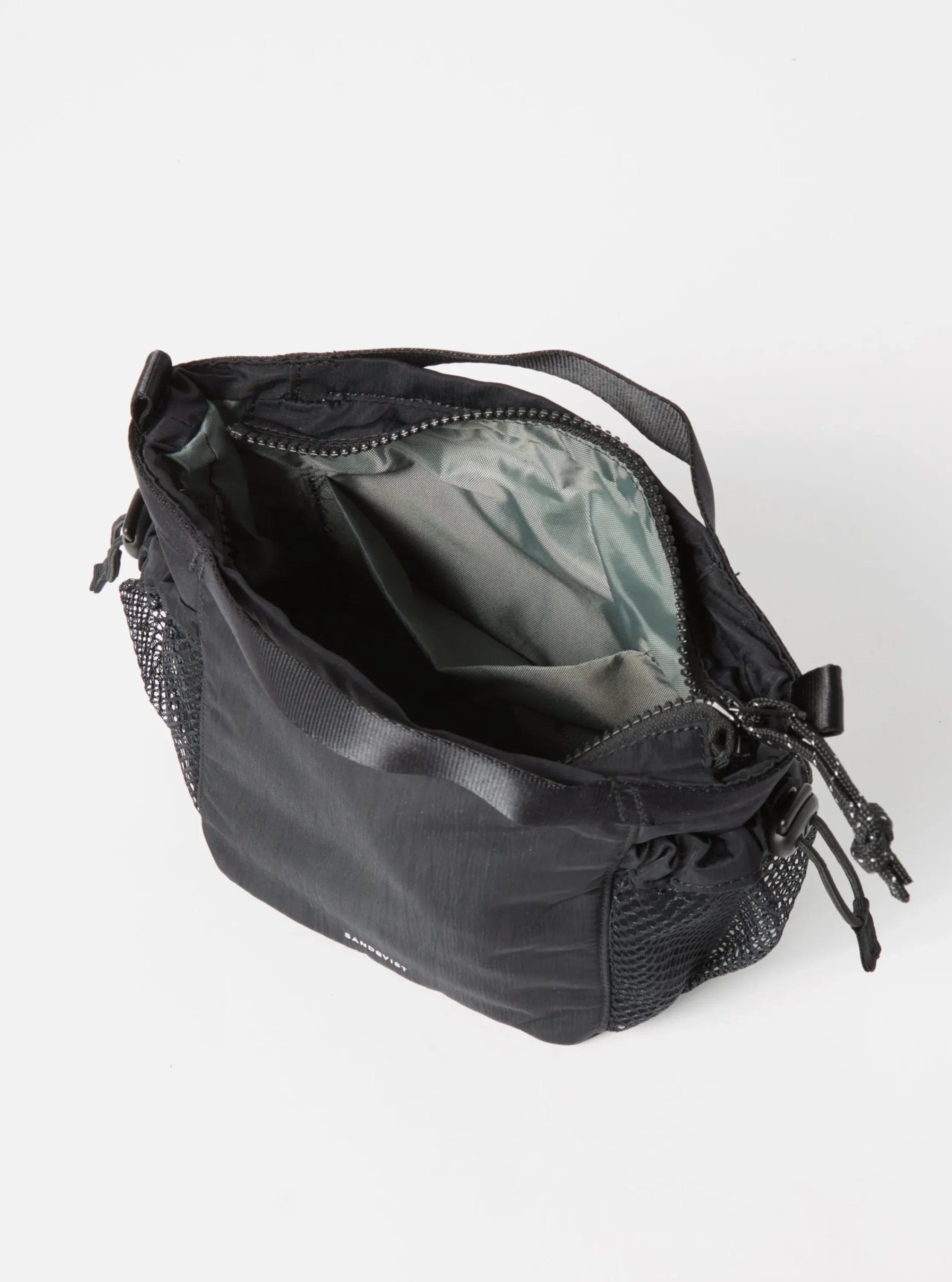Hot Sandqvist 'Stevie' Crossbody Bag In Black Recycled Nylon Men Accessories.