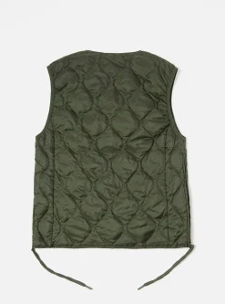 Flash Sale Taion By F/Ce. Packable Down Vest In Olive Nylon Ripstop/Duck Down Men Waistcoats & Gilets.