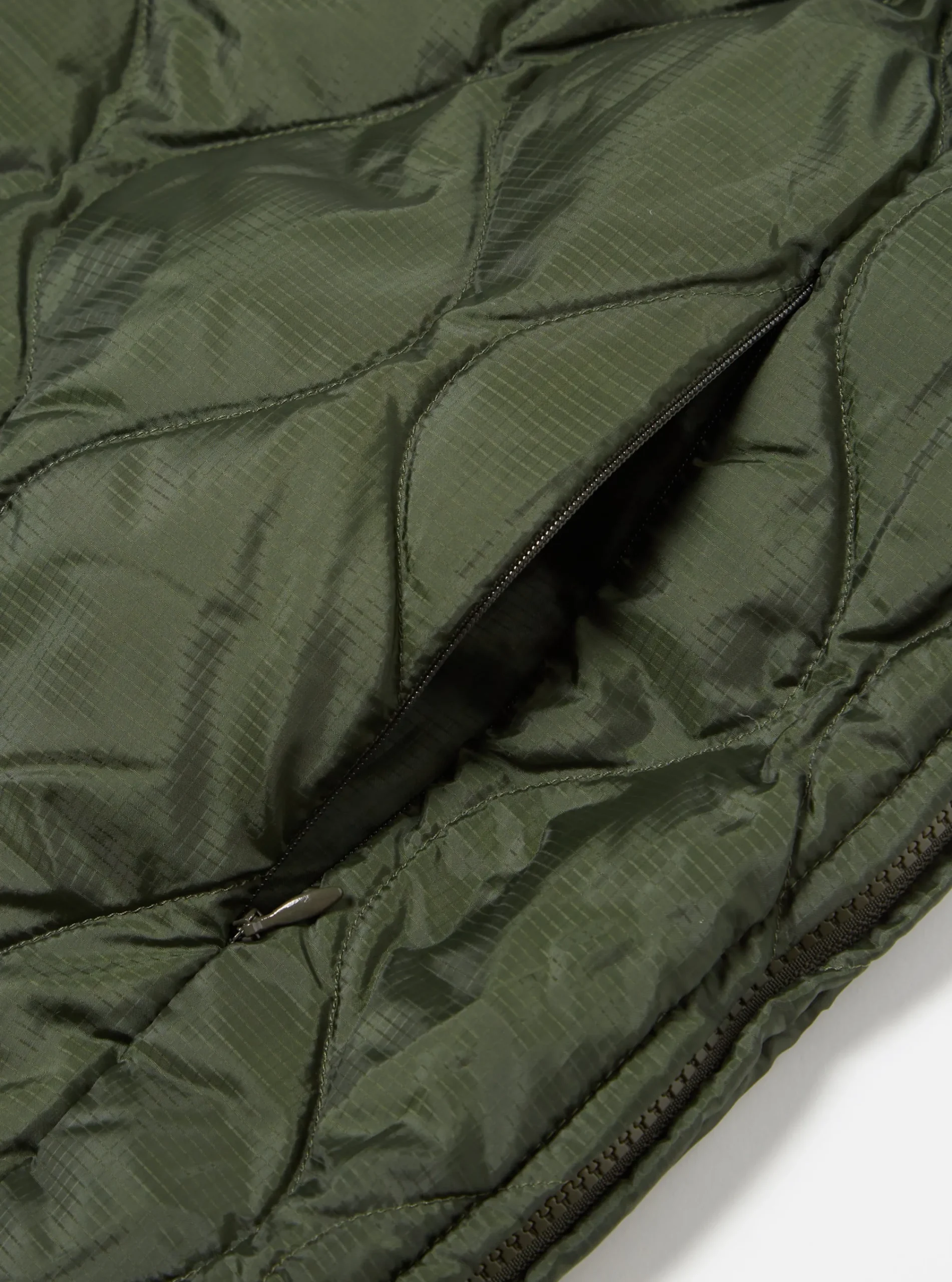 Flash Sale Taion By F/Ce. Packable Down Vest In Olive Nylon Ripstop/Duck Down Men Waistcoats & Gilets.