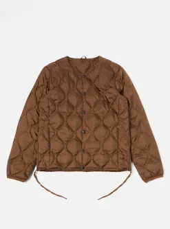 Best Sale Taion By F/Ce. Packable Inner Down Jacket In Brown Nylon Ripstop/Duck Down Men Coats & Outerwear.