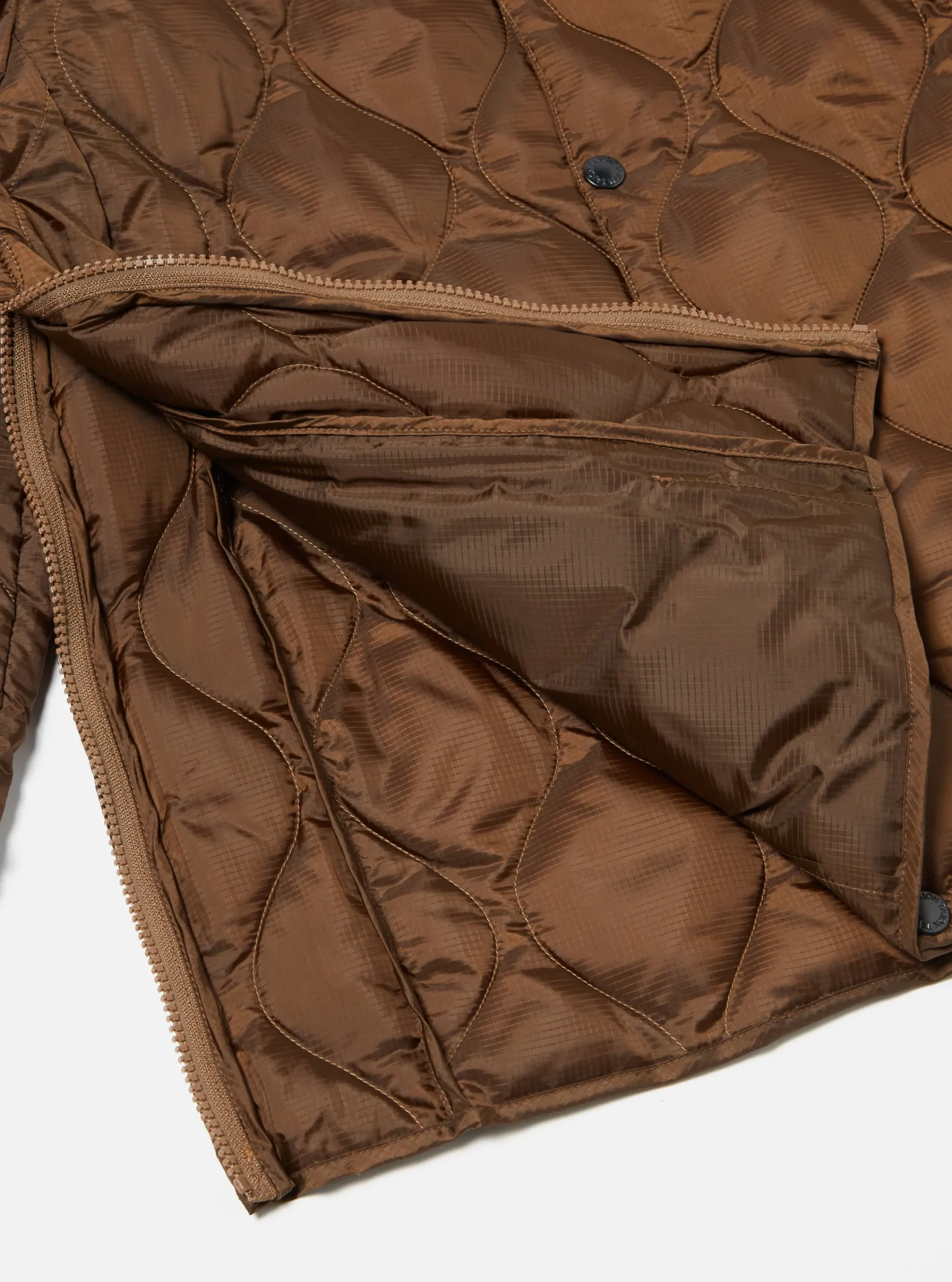 Best Sale Taion By F/Ce. Packable Inner Down Jacket In Brown Nylon Ripstop/Duck Down Men Coats & Outerwear.