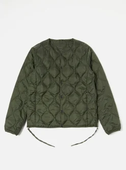 New Taion By F/Ce. Packable Inner Down Jacket In Olive Nylon Ripstop/Duck Down Men Coats & Outerwear.