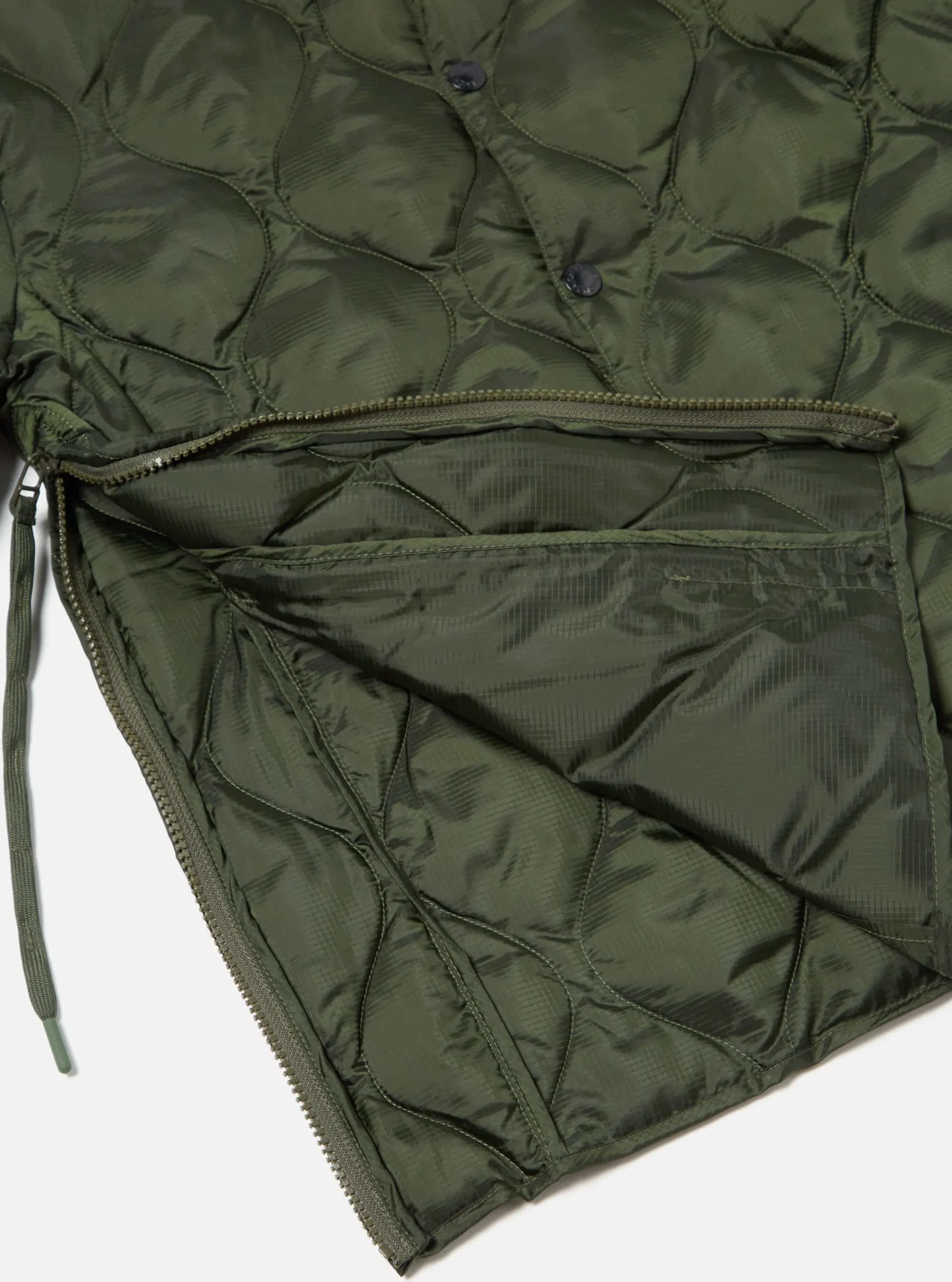 New Taion By F/Ce. Packable Inner Down Jacket In Olive Nylon Ripstop/Duck Down Men Coats & Outerwear.