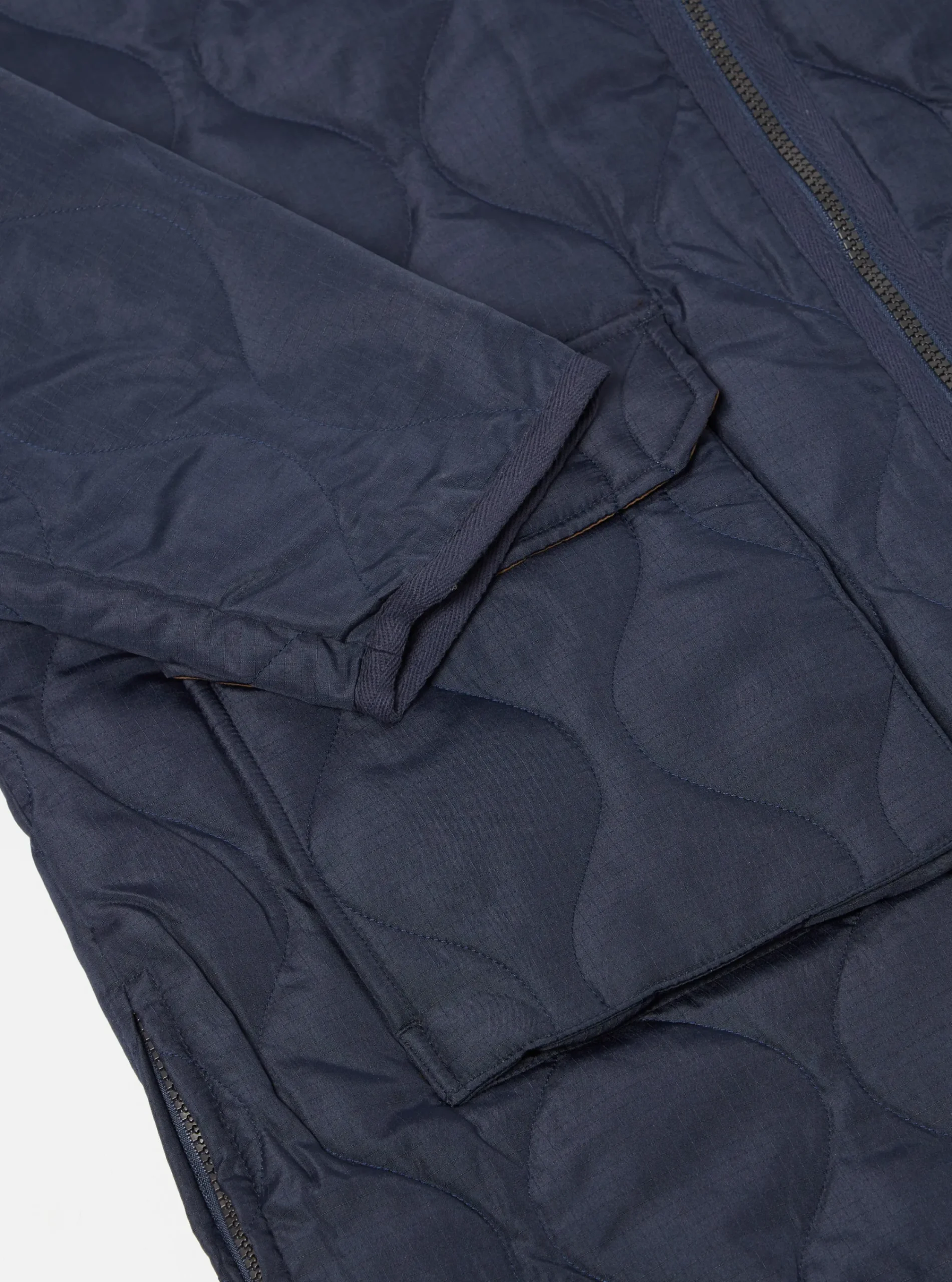 Cheap Taion Long Military V Neck Zip Down Coat In Dark Navy Ripstop Men Coats & Outerwear.
