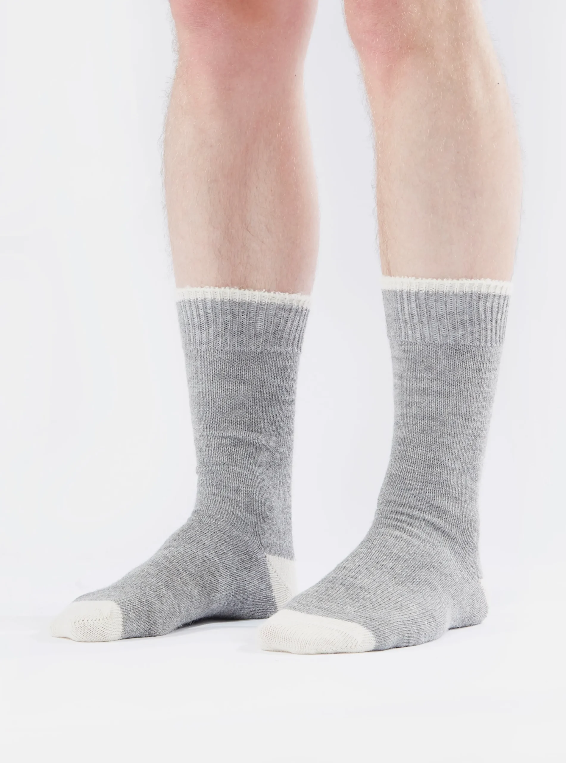Cheap Alpaca Sock In Grey Marl Alpaca Wool Men Underwear & Socks.