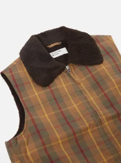 Best Atlas Gilet In Cinnamon British Drywax Check Men Waistcoats & Gilets.