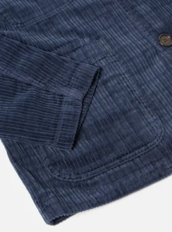 Best Sale Bakers Chore Jacket In Navy Houndstooth Cord Men Jackets.