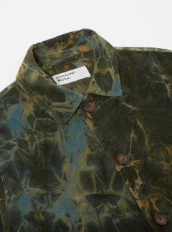 Best Bakers Jacket In Green Hand-Dyed Japanese Cord Men Jackets.
