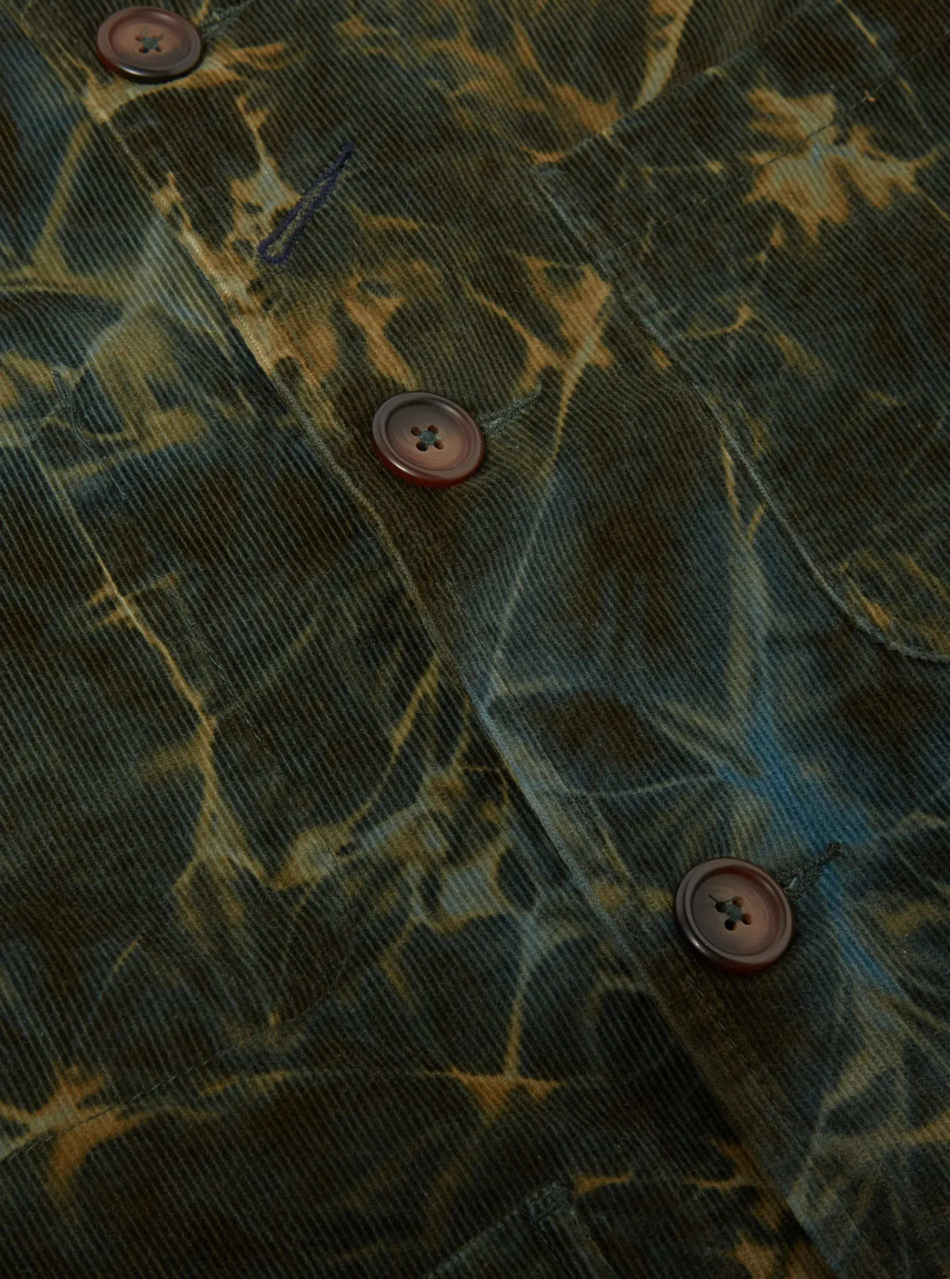 Best Bakers Jacket In Green Hand-Dyed Japanese Cord Men Jackets.