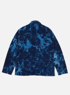 Store Bakers Jacket In Indigo Hand-Dyed Japanese Velvet Cord Men Jackets.