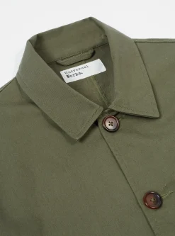 Best Sale Bakers Jacket In Light Olive Twill Men Jackets.