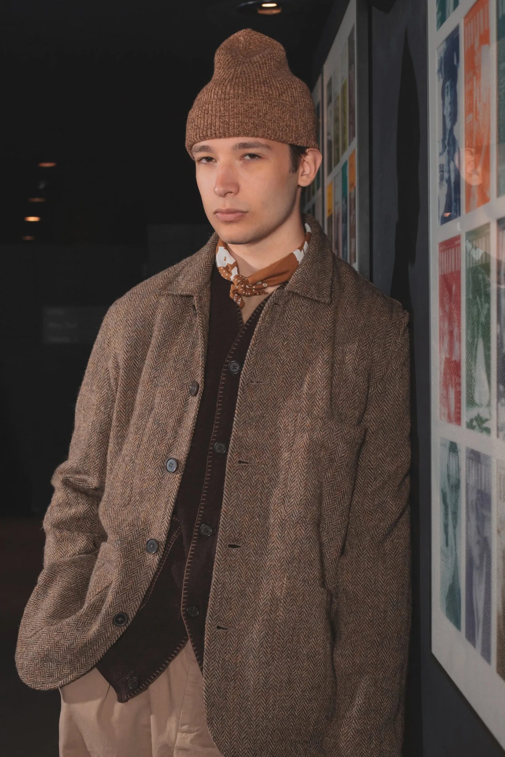 Online Bakers Jacket In Brown Herringbone Harris Tweed Men Coats & Outerwear.