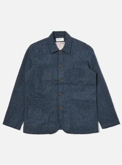 Clearance Bakers Jacket In Navy Herringbone Harris Tweed Men Coats & Outerwear.