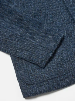 Clearance Bakers Jacket In Navy Herringbone Harris Tweed Men Coats & Outerwear.