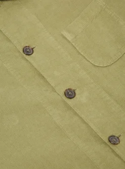 Discount Bakers Overshirt In Olive Fine Cord Men Overshirts.