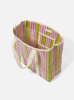 Cheap Beach Bag In Multi Stripe Weave Men Accessories.