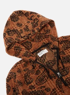 Clearance Beach Hoodie In Cinnamon Paisley Check Fleece Men Fleece.