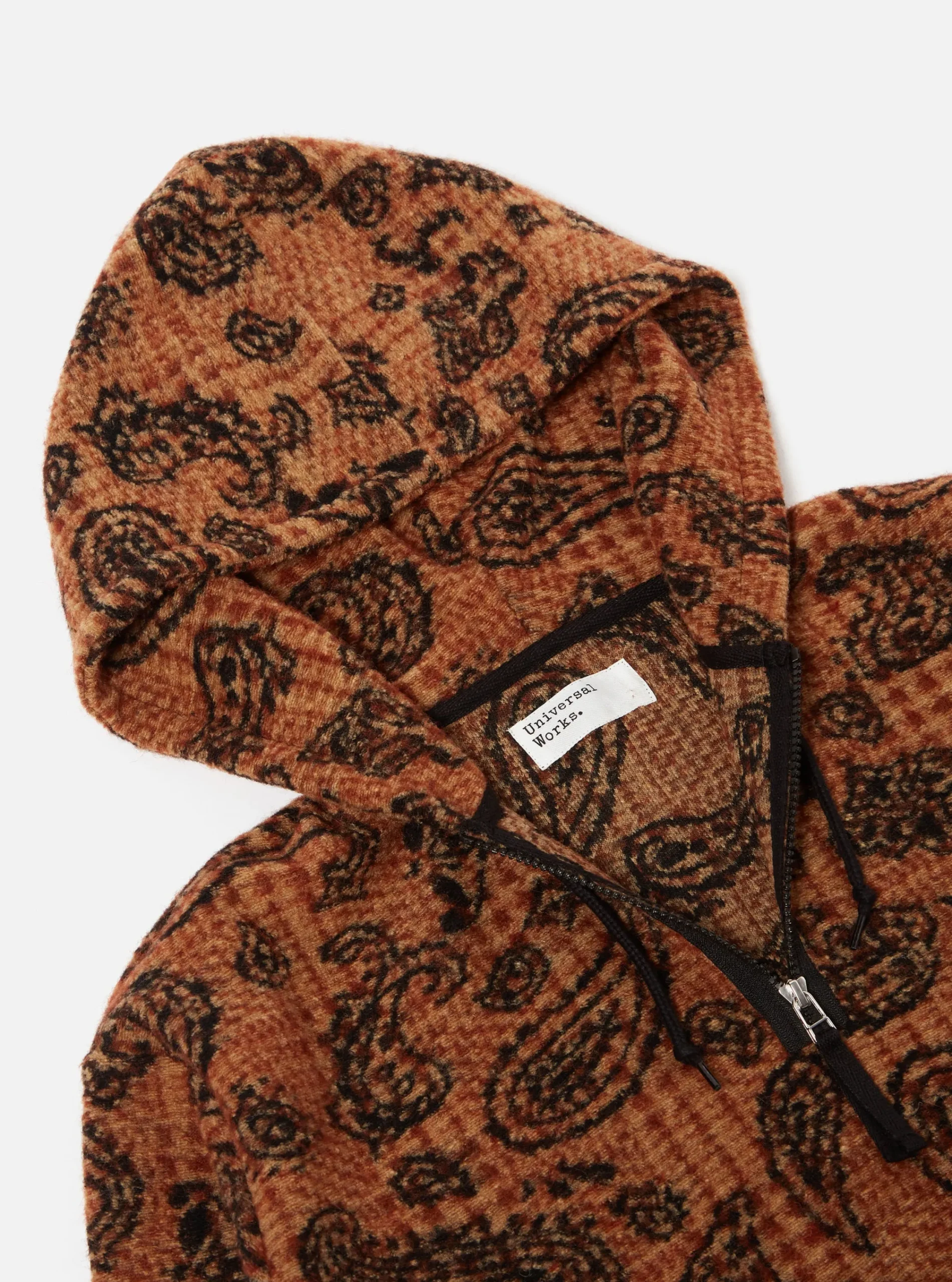 Clearance Beach Hoodie In Cinnamon Paisley Check Fleece Men Fleece.
