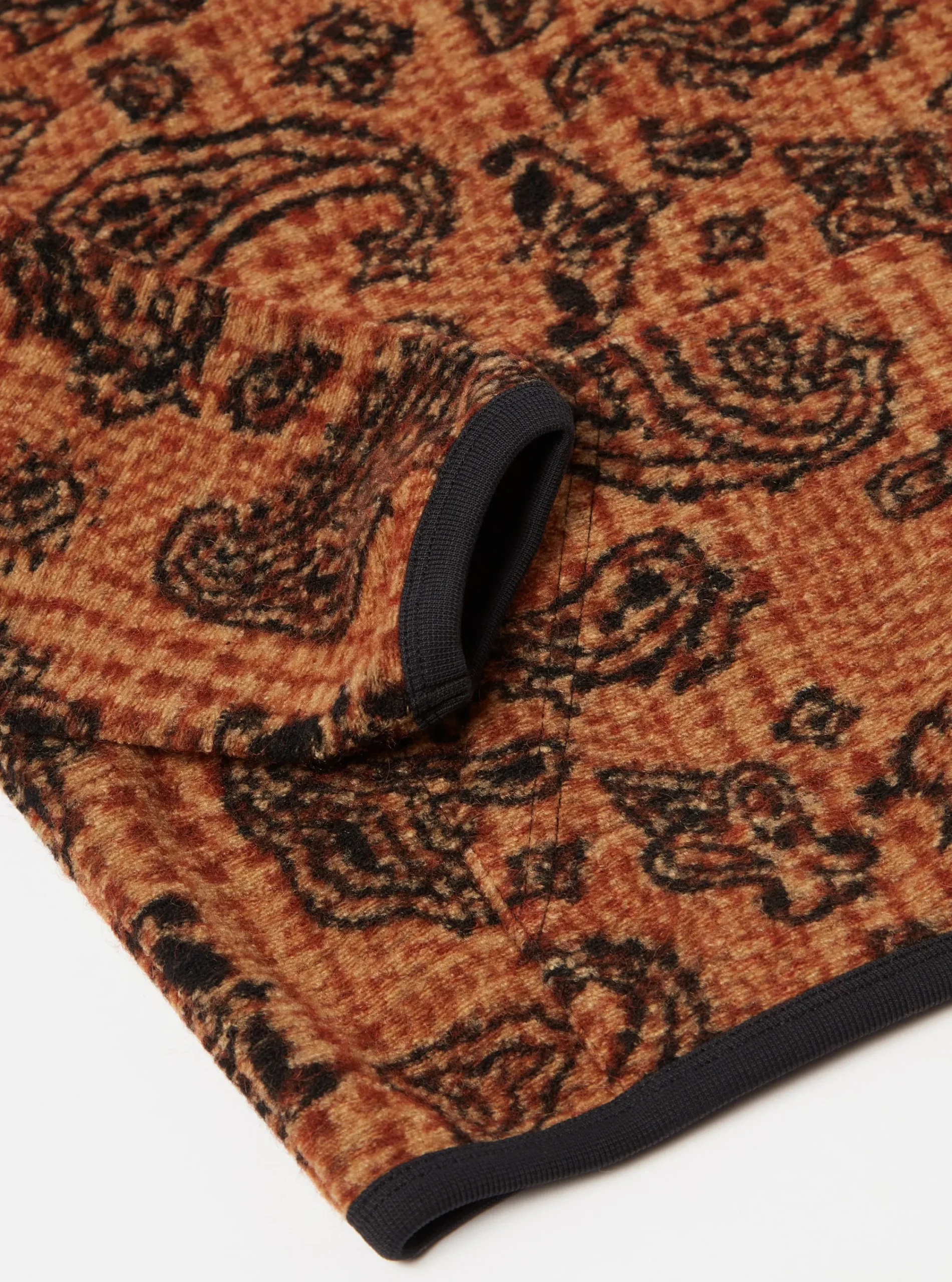 Clearance Beach Hoodie In Cinnamon Paisley Check Fleece Men Fleece.