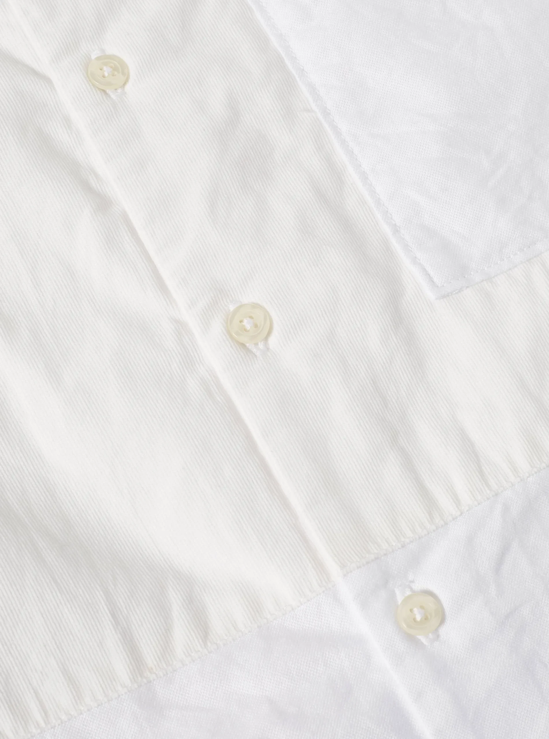 Cheap Bib Front Shirt In White Oxford/Cord Mix Men Shirts.