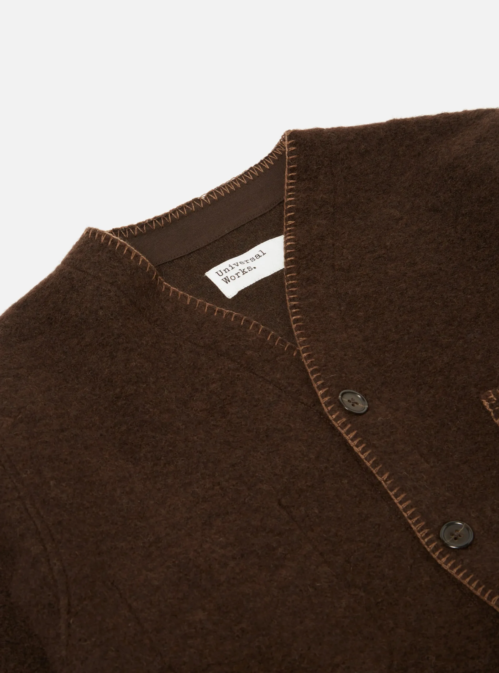 Cheap Blanket Cardigan In Brown Studio Wool Mix Men Fleece.