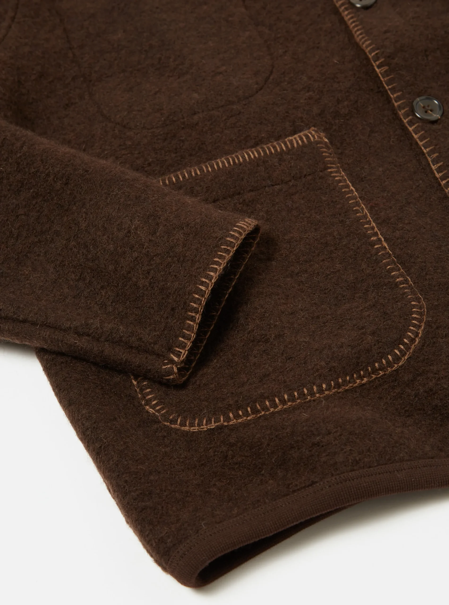 Cheap Blanket Cardigan In Brown Studio Wool Mix Men Fleece.