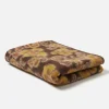 Fashion Blanket In Brown Flower Fleece Men Accessories.