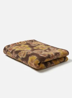 Fashion Blanket In Brown Flower Fleece Men Accessories.