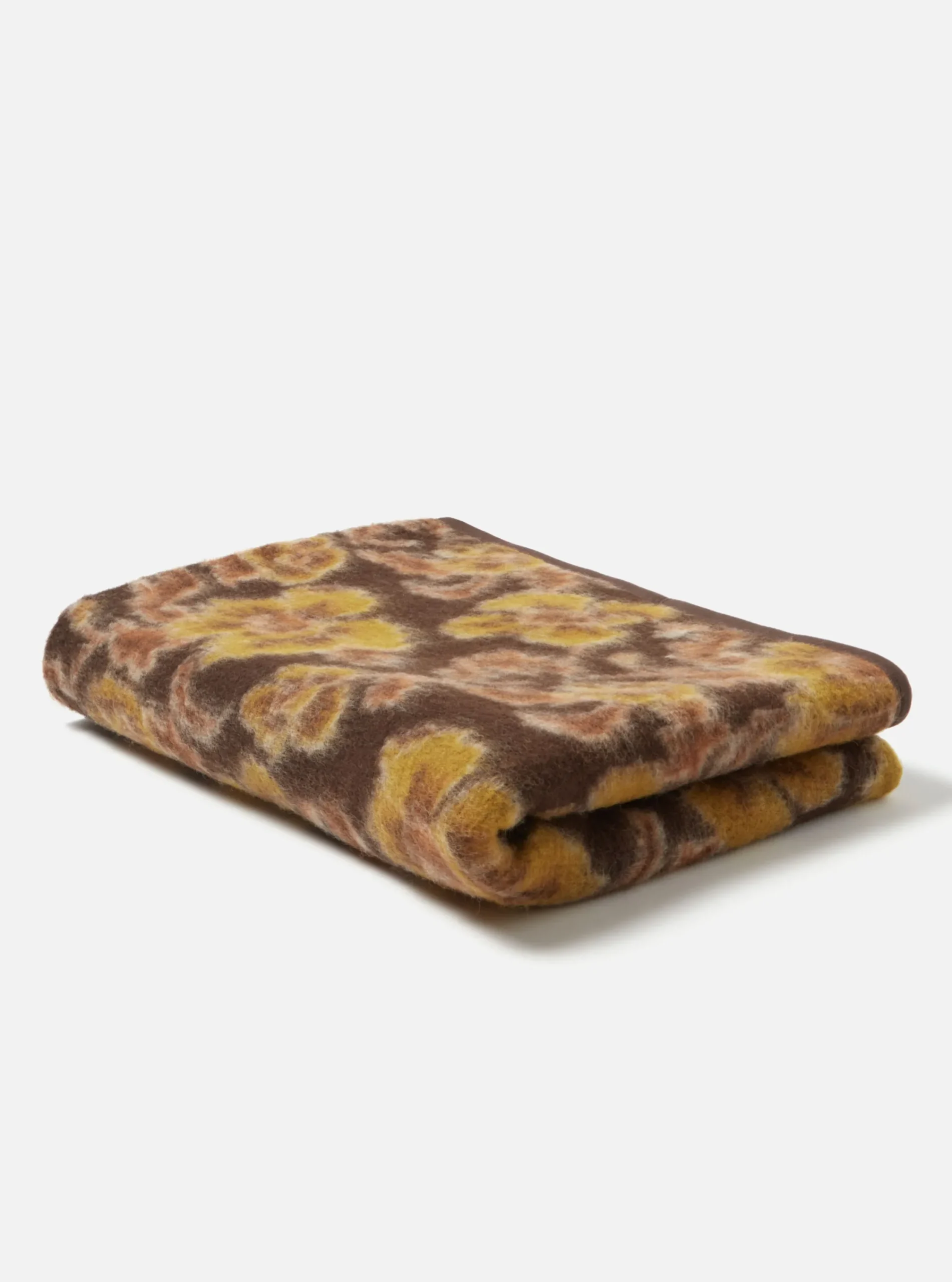 Fashion Blanket In Brown Flower Fleece Men Accessories.