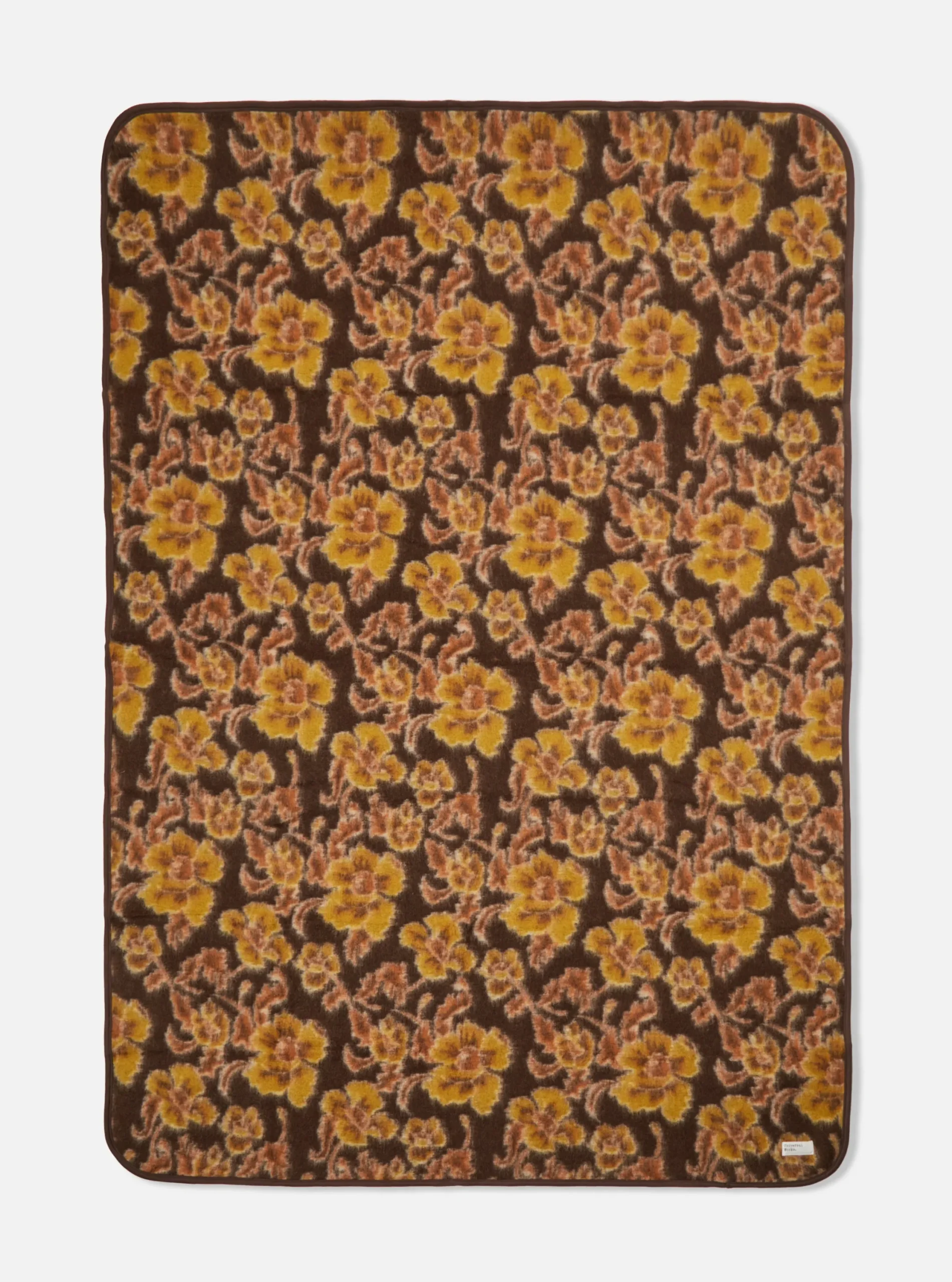 Fashion Blanket In Brown Flower Fleece Men Accessories.