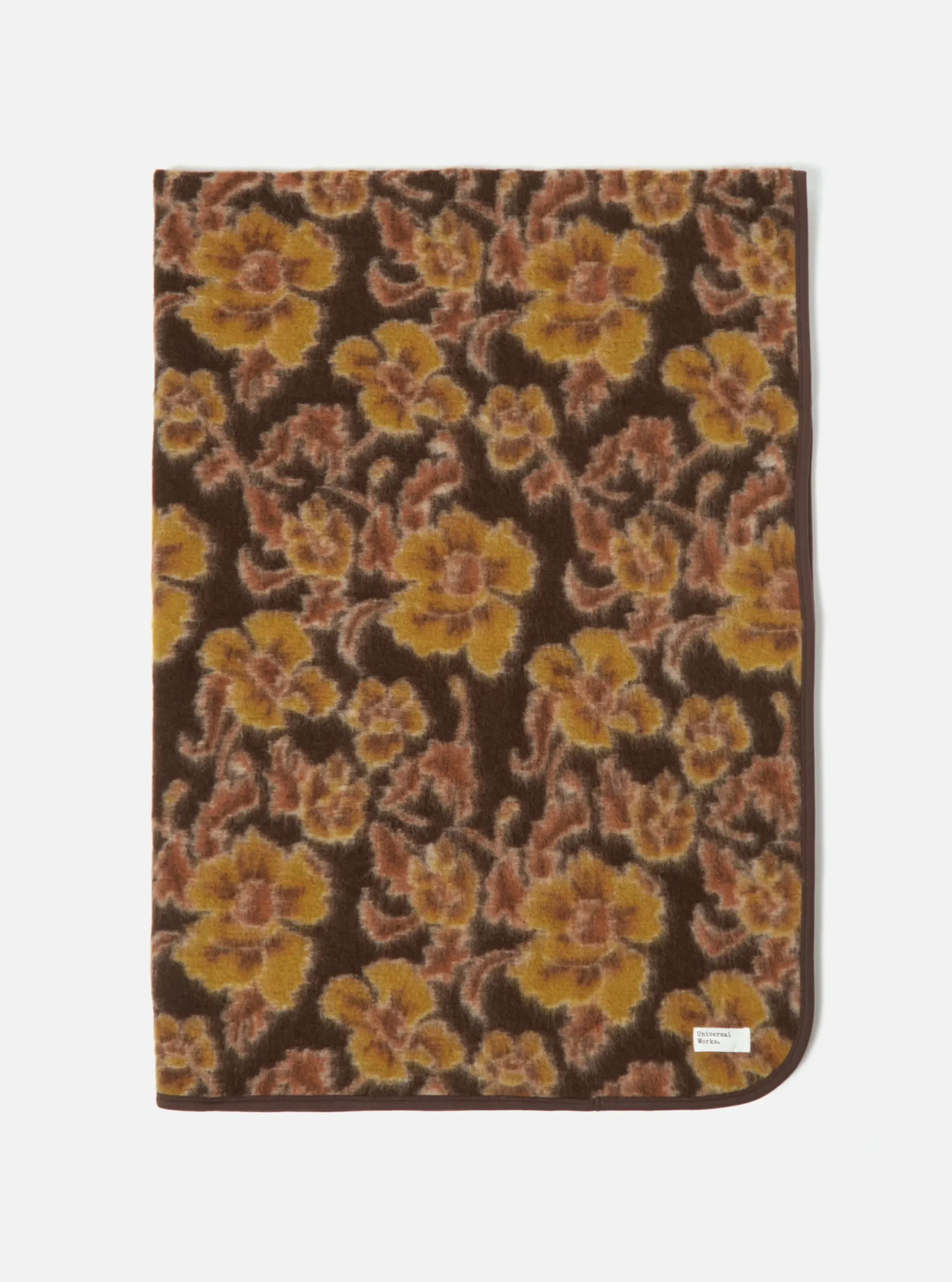 Fashion Blanket In Brown Flower Fleece Men Accessories.