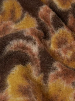 Fashion Blanket In Brown Flower Fleece Men Accessories.