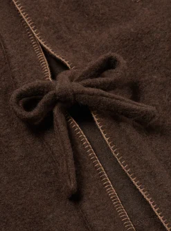 Best Blanket Kyoto Work Jacket In Brown Studio Wool Mix Men Fleece.