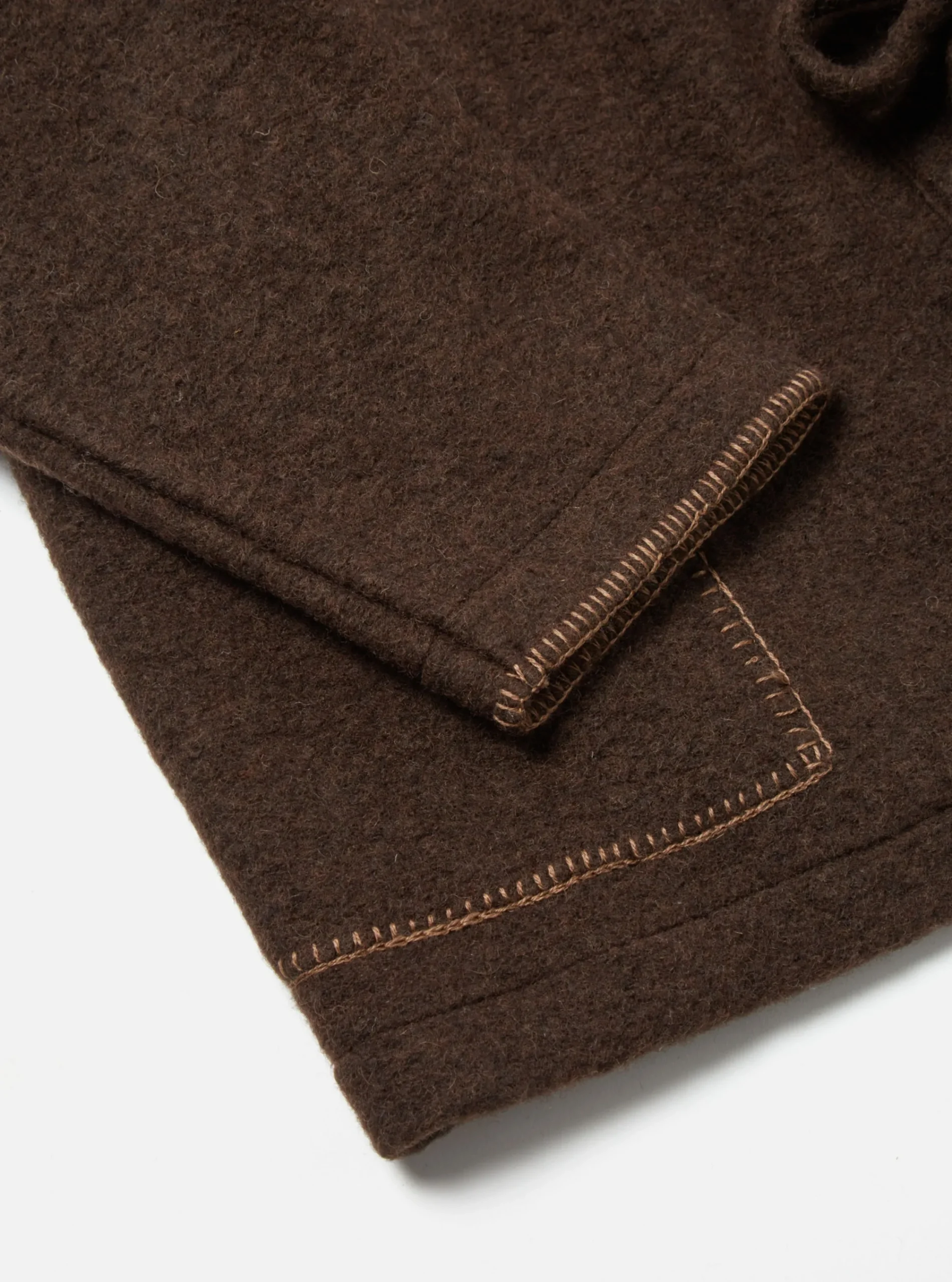 Best Blanket Kyoto Work Jacket In Brown Studio Wool Mix Men Fleece.