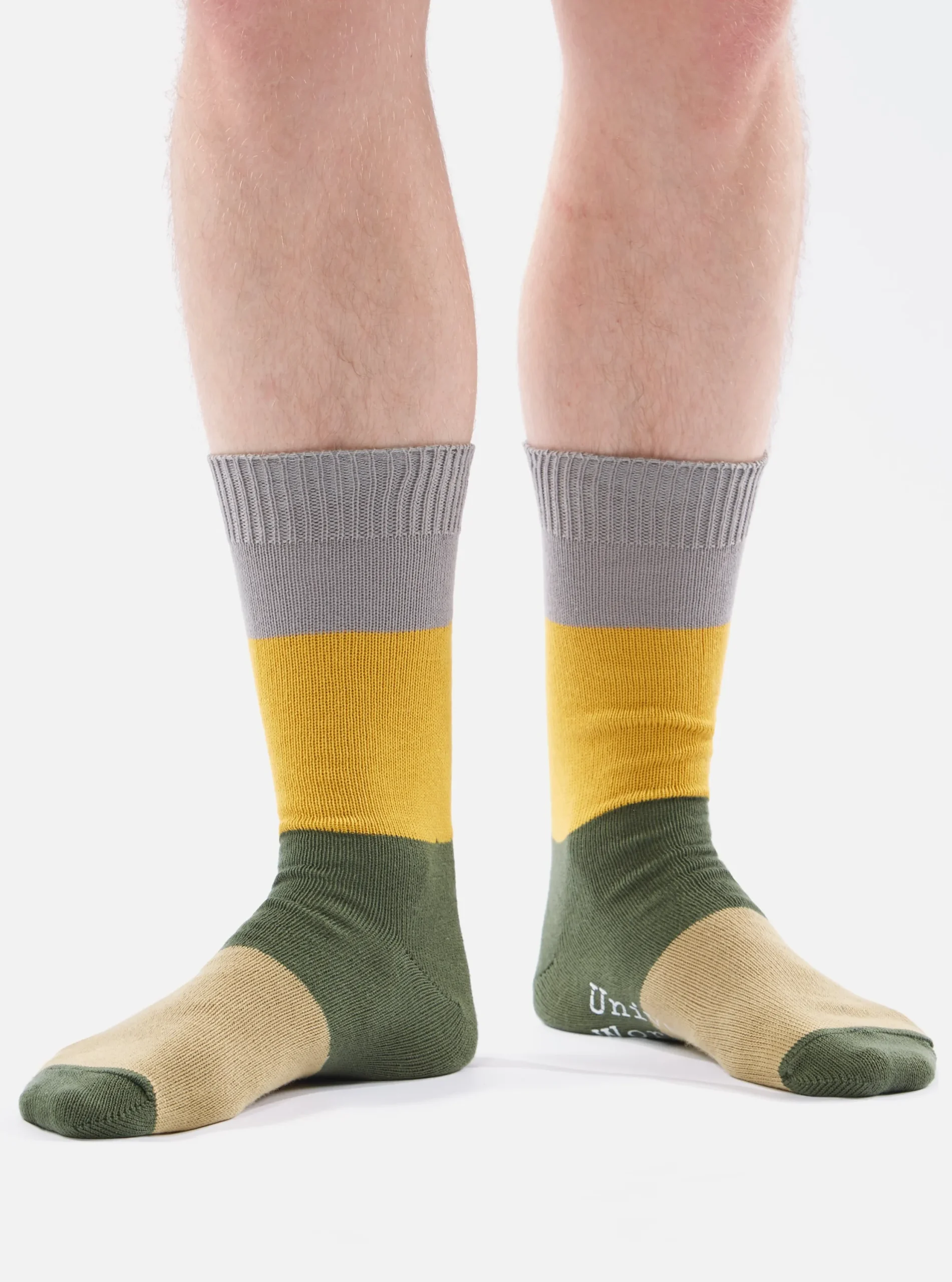 Cheap Bold Stripe Sock In Grey/Gold Cotton Men Underwear & Socks.