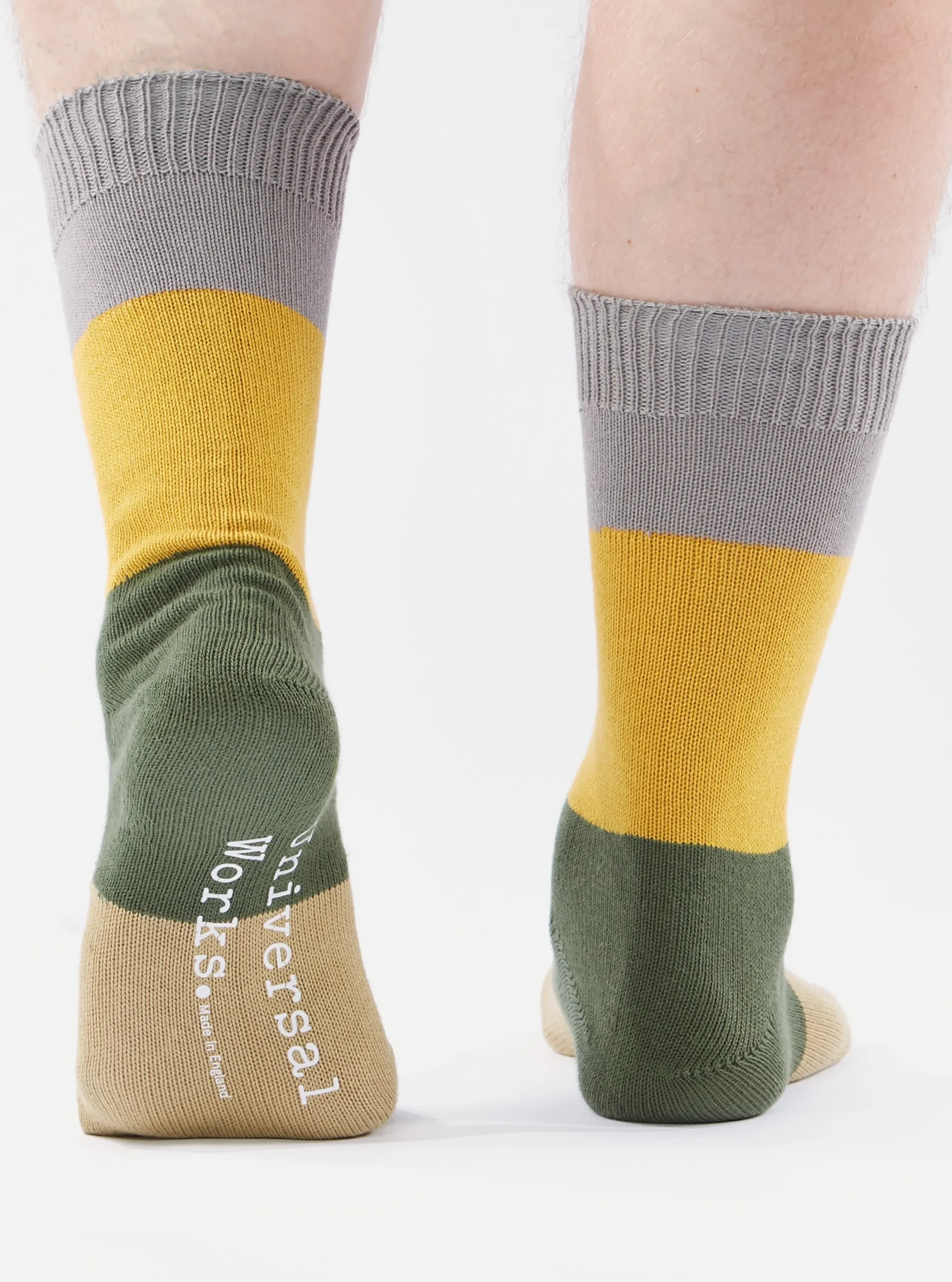 Cheap Bold Stripe Sock In Grey/Gold Cotton Men Underwear & Socks.