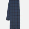 Hot Border Scarf In Navy Shadow Check Men Accessories.